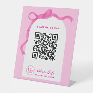 Signe De Table Pink Ribbon Wedding Gate Payment