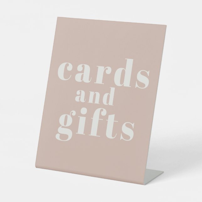 Signe De Table Pink Sandstone Typography Baby Shower Cards Gifts (Recto)