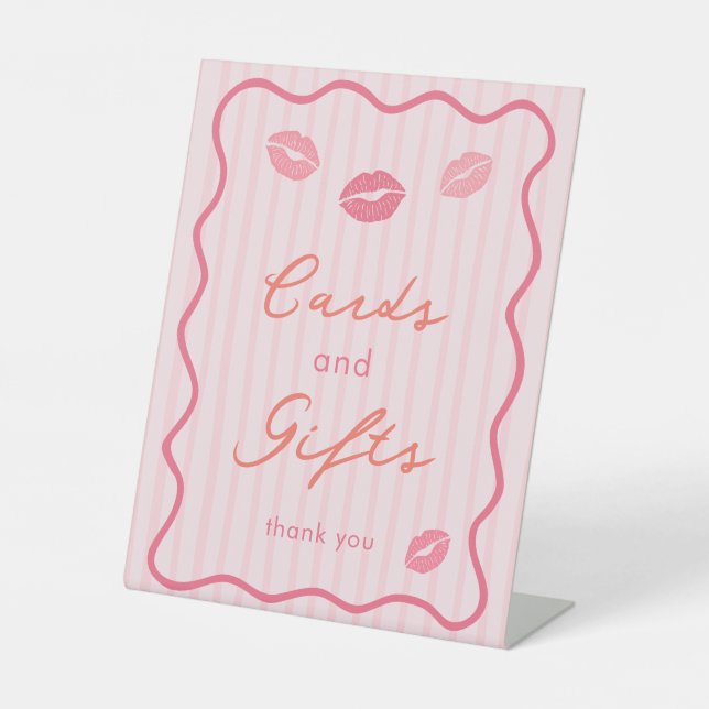 Signe De Table Pink Valentine's Day Bridal Shower Cards & Gifts (Recto)