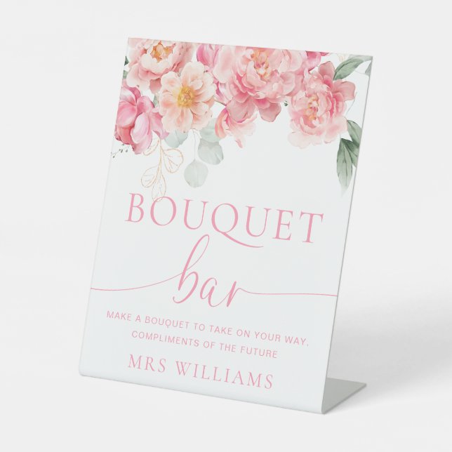 Signe De Table Piper Peony Floral Bouquet Bar Fleur (Recto)