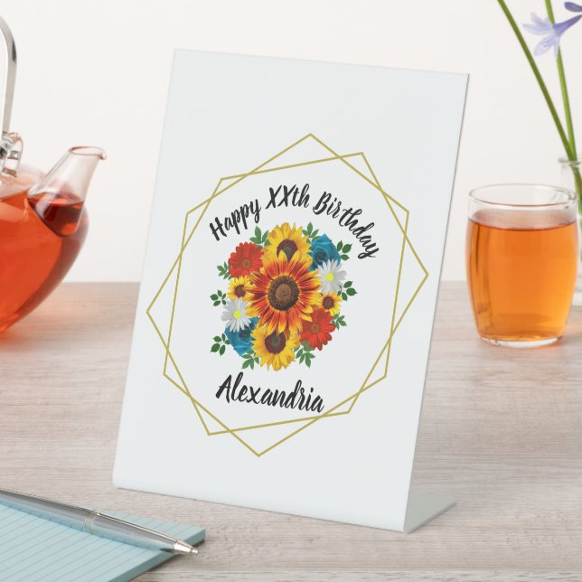 Signe De Table Pique-nique d'été Fleur géométrique (In SItu)