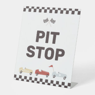 Signe De Table Pit Stop Two Fast Race Car Anniversaire Snack Tabl