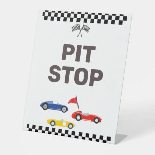 Signe De Table Pit Stop Two Fast Race Car Anniversaire Snack Tabl