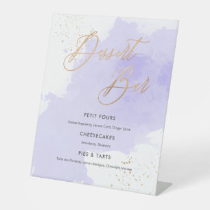 Signe De Table PixDezines Dessert Bar Lavender Watercolor Swatch 
