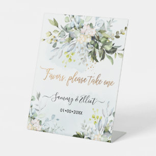 Signe De Table PixDezines Rustique Blue Gum Eucalyptus Faveurs