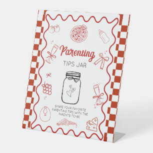 Signe De Table pizza deliv conseils parentaux Baby shower Jar