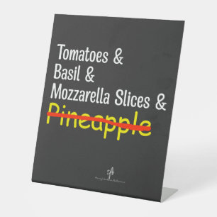 Signe De Table Pizza Margherita W/O Ananas
