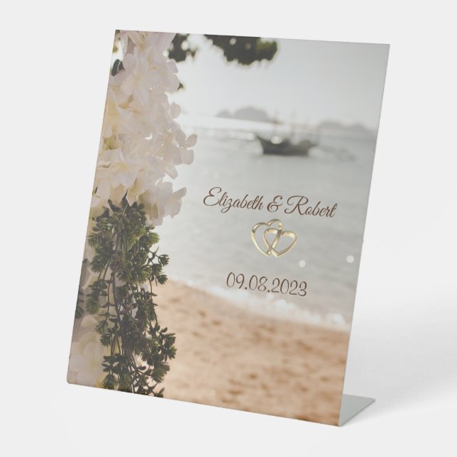 Signe De Table Plage des Fleurs de Bateaux à Voile (Recto)