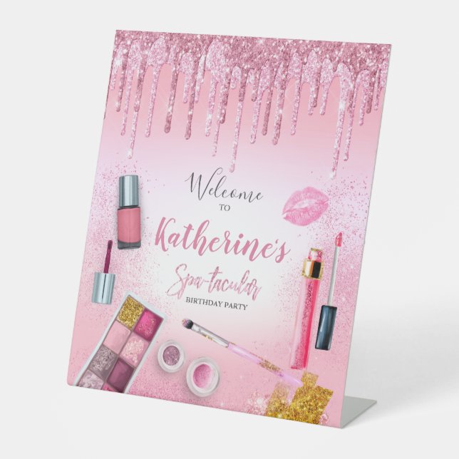 Signe De Table Planche de Salon de Fête de Fille Glamour pour Fêt (Recto)