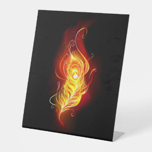 Signe De Table Plumes de paquetage de feu
