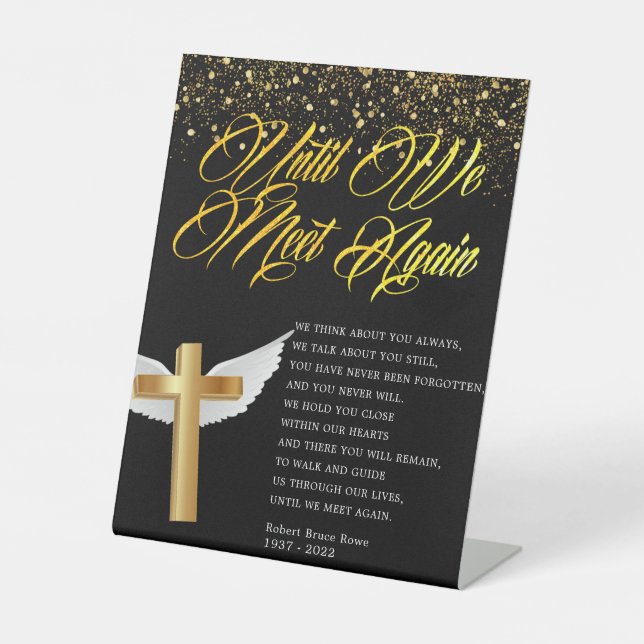 Signe De Table Poème funéraire religieux (Recto)