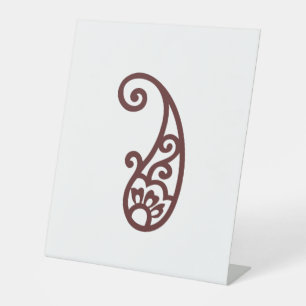 Signe De Table Point rouge
