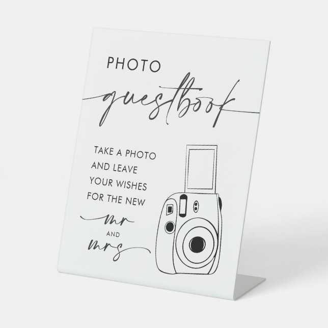 Signe De Table Polaroid Photo Wedding Guestbook Sign (Recto)