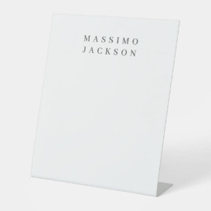 Signe De Table Police Serif Élégant Minimaliste Tendance