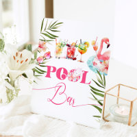 Pool bar Flamant rose piscine cocktails