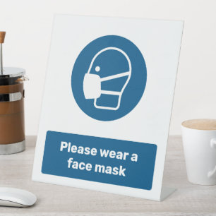 Signe De Table Porter un masque