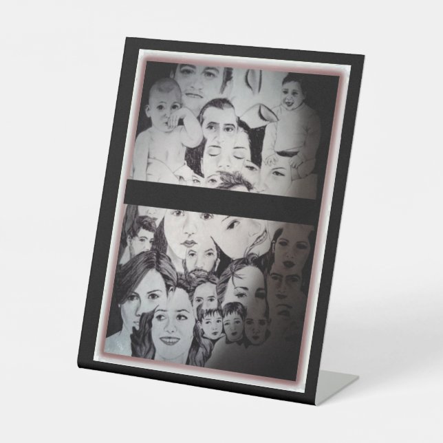 Signe De Table Portrait de différentes célébrités (Recto)