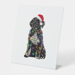 Signe De Table Portugais de l'eau Chien Lumières Noël Chien de No