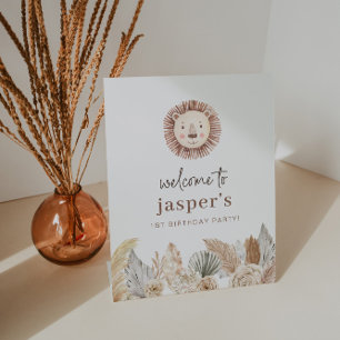 Signe De Table Poster de bienvenue Neutre Lion Leaf
