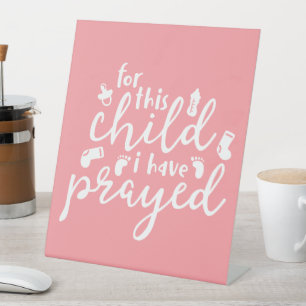 Signe De Table Pour Cet Enfant J'Ai Prié