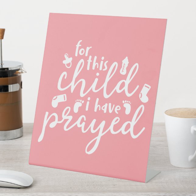 Signe De Table Pour Cet Enfant J'Ai Prié (In SItu)