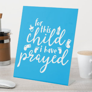 Signe De Table Pour Cet Enfant J'Ai Prié