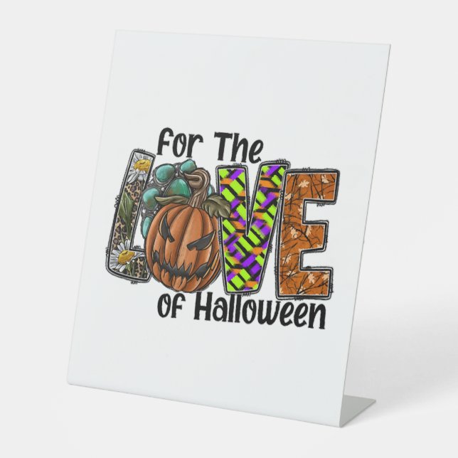 Signe De Table Pour L'Amour D'Halloween (Recto)