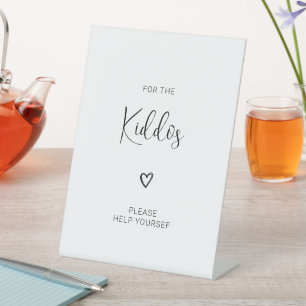 Signe De Table Pour les enfants minimalistes Activités Mariages p