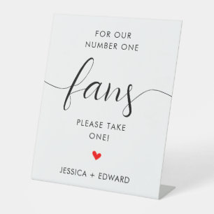 Signe De Table Pour notre numéro un Fans minimaliste noir blanc