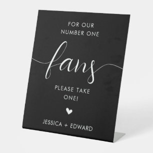 Signe De Table Pour notre numéro un Fans minimaliste noir blanc
