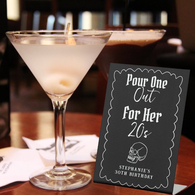 Signe De Table Pour ses 20 ans RIP to My Twenties Bar (Créateur téléchargé)