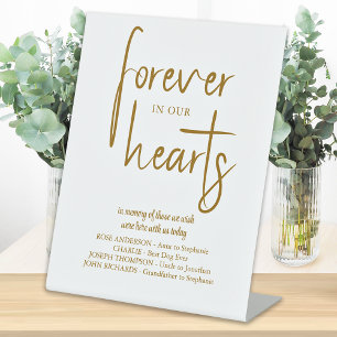 Signe De Table Pour toujours dans nos coeurs Mémorial Mariage d'o