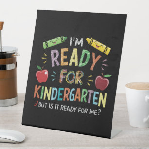Signe De Table Premier jour de maternelle pour les enfants, retou