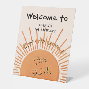 Signe De Table Premier Voyage Autour du Soleil 1er Anniversaire d