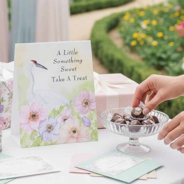 Signe De Table Prenez une Anémone de Grue Couronnée Sucrée  (Créateur téléchargé)