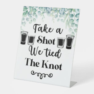 Signe De Table Prenez une balle Nous avons lié le Mariage de Knot