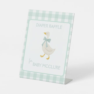 Signe De Table Preppy Goose Baby Shower Diaper Raffle