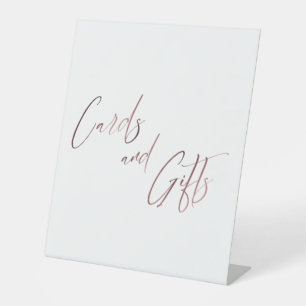 Signe De Table Présentoir de cartes et cadeaux de calligraphie dé