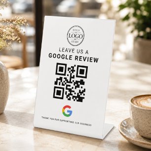 Signe De Table Présentoir de logo de critique Google sur table