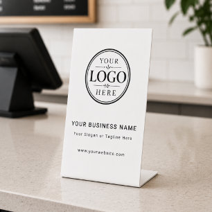 Signe De Table Présentoir de logo d'entreprise pour table