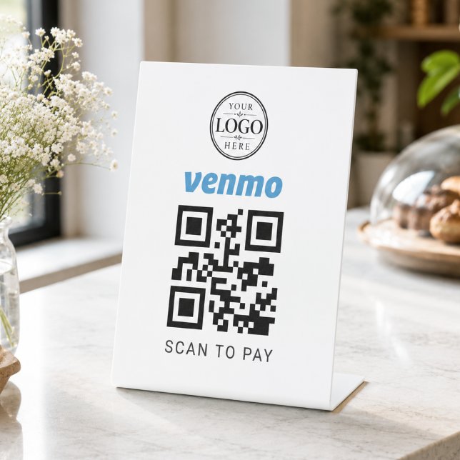 Signe De Table Présentoir de paiement Venmo Scan to Pay pour tabl (Créateur téléchargé)