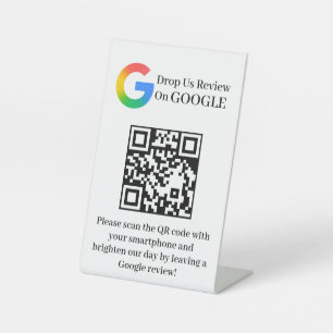 Signe De Table Présentoir de style piédestal pour code QR de crit