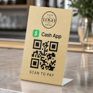 Signe De Table Présentoir de table pour paiement par numérisation