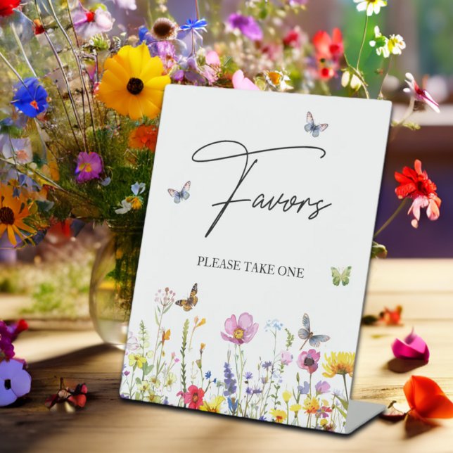 Signe De Table Privilégie la Fête des mariées des papillons Fleur (Créateur téléchargé)