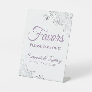 Signe De Table Privilégiez One Silver Lavender & White Mariage