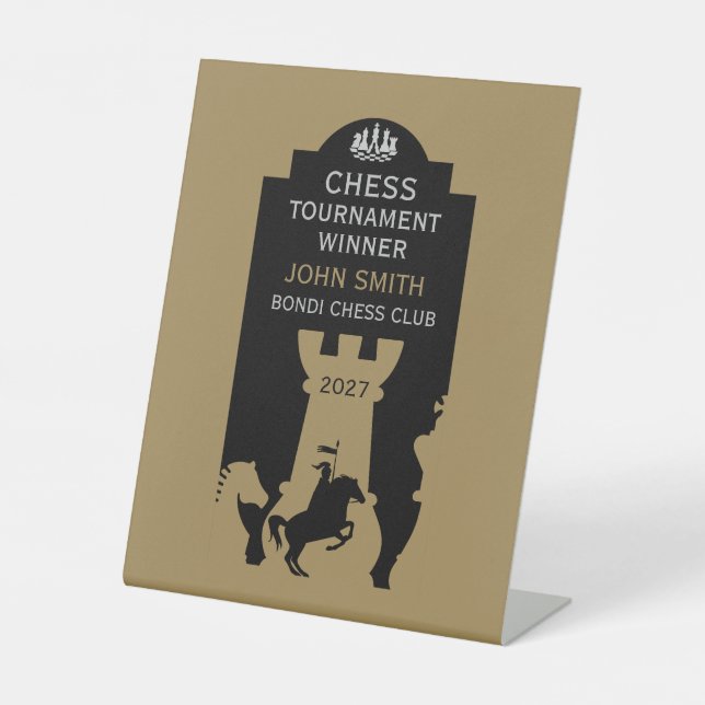 Signe De Table Prix des joueurs d'échecs compétitifs (Recto)