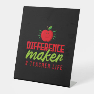 Signe De Table Professeur Art Différence Maker Vie de l'enseignan