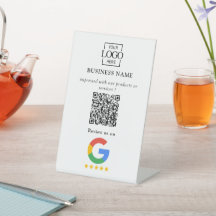 Professional Google Reviews QR Code Business Logo