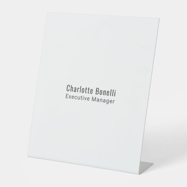 Signe De Table Professional Modern Minimalist Plain  (Recto)