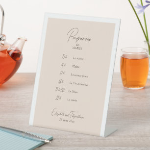 Signe De Table Programme Boho Minimalist Vases Ordre des événemen